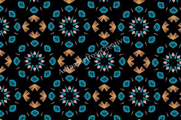 Mandala Black Geometric Seamless Pattern