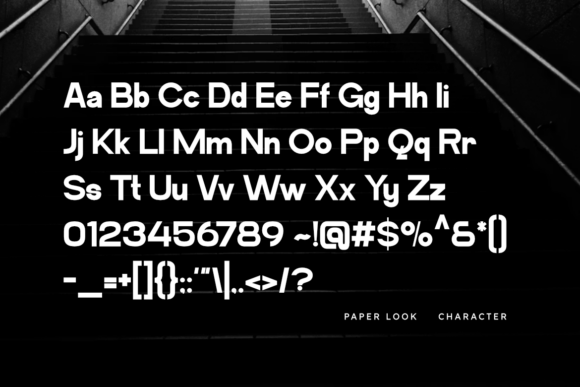 Paper Look Font PNG with transparent background - Preview 1