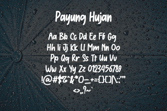 Payung Hujan Font PNG with transparent background - Preview 1
