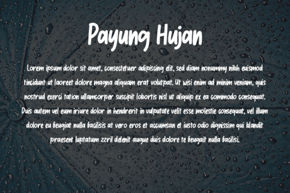 Payung Hujan Font PNG with transparent background - Preview 2