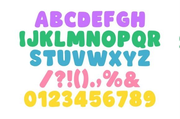 Pop Jelly Font PNG with transparent background - Preview 1