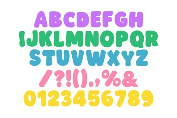Pop Jelly Font PNG with transparent background - Preview 2
