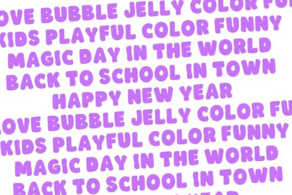 Pop Jelly Font PNG with transparent background - Preview 4