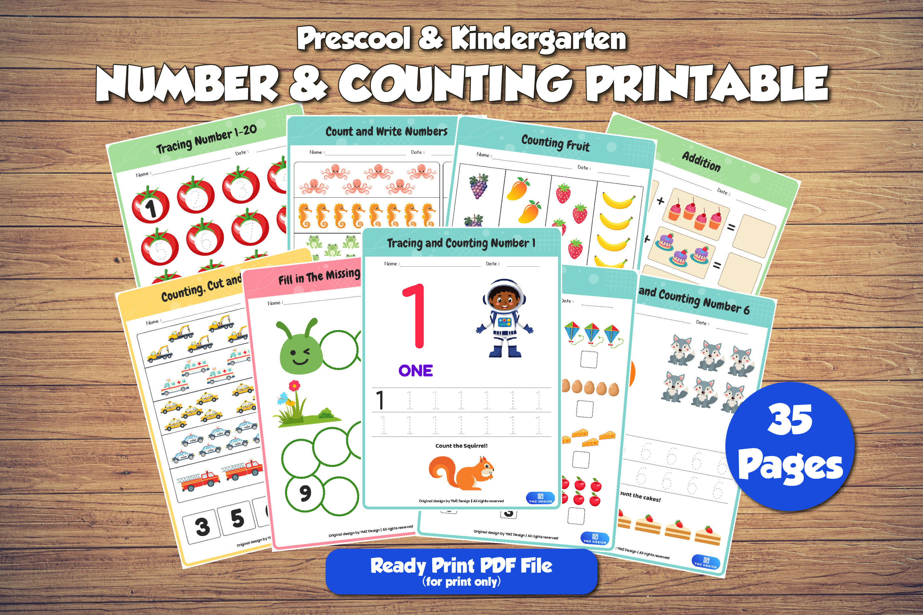Preschool Number & Counting Printable