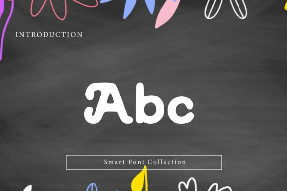 Psychedelic Rounded Font PNG with transparent background - Preview 1