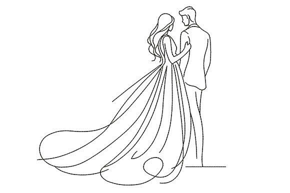 Romantic Wedding Couple