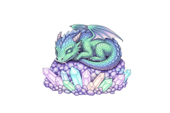 Sleeping Dragon on Crystal Bed