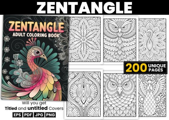 Zentangle Coloring Pages for Adult