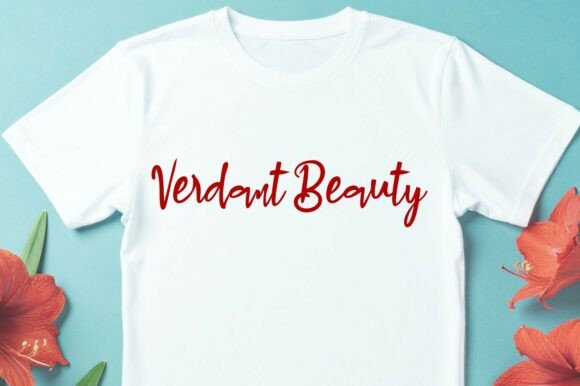 Amaryllis Flower Font - Preview 1