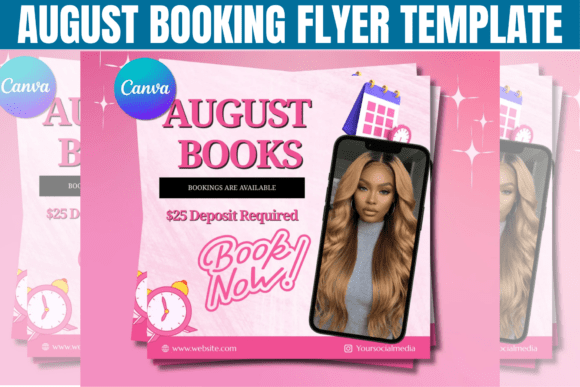 August Booking Flyer Template