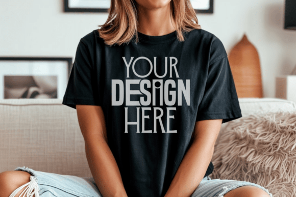 Bella Canvas 3001 Black Mockup