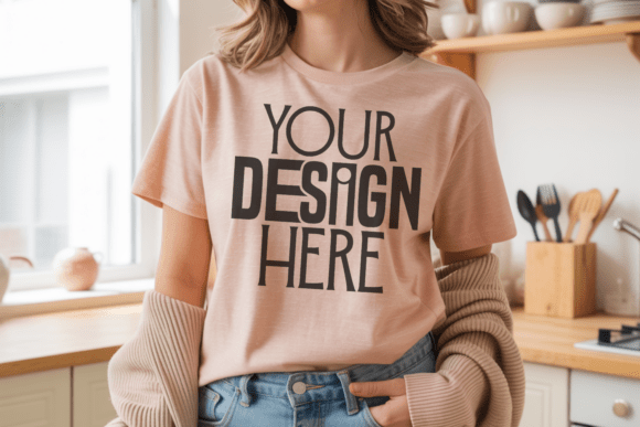 Bella Canvas 3001 Heather Peach T-Shirt