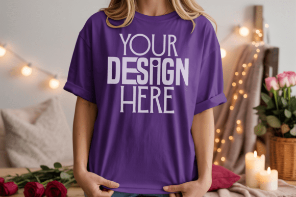 Bella Canvas 3001 Team Purple Valentine'
