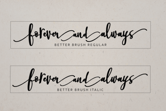 Better Brush Font PNG with transparent background - Preview 1