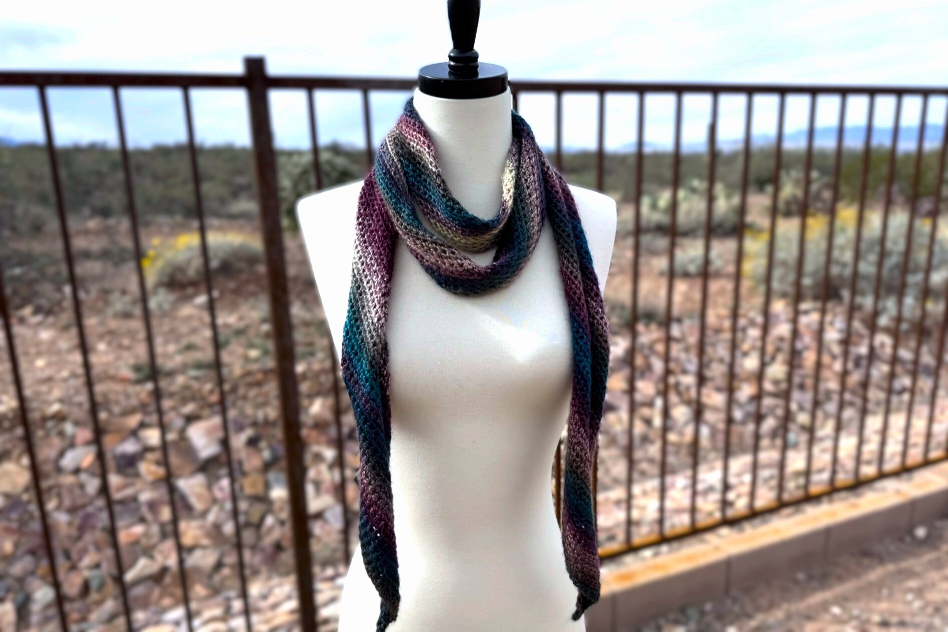 Bias Crochet Scarf Pattern
