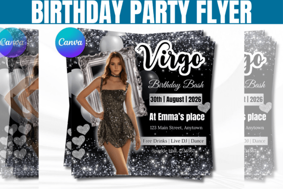 Birthday Party Invitation Flyer Template
