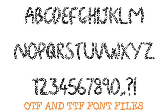Bouncy Spring Coil Font - Preview 1