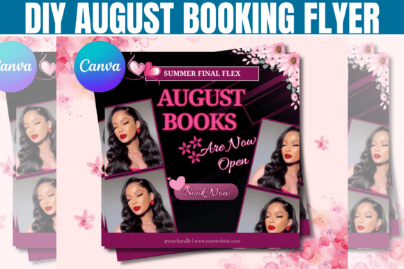 DIY August Booking Flyer, Nails Flyer