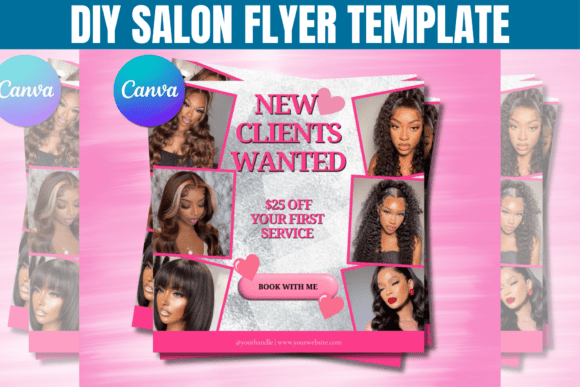 DIY Salon Flyer Canva Editable Template