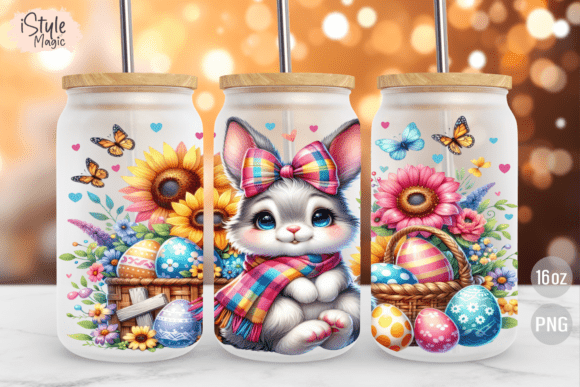 Easter Bunny Oz Glass Can Wrap Png Graphics