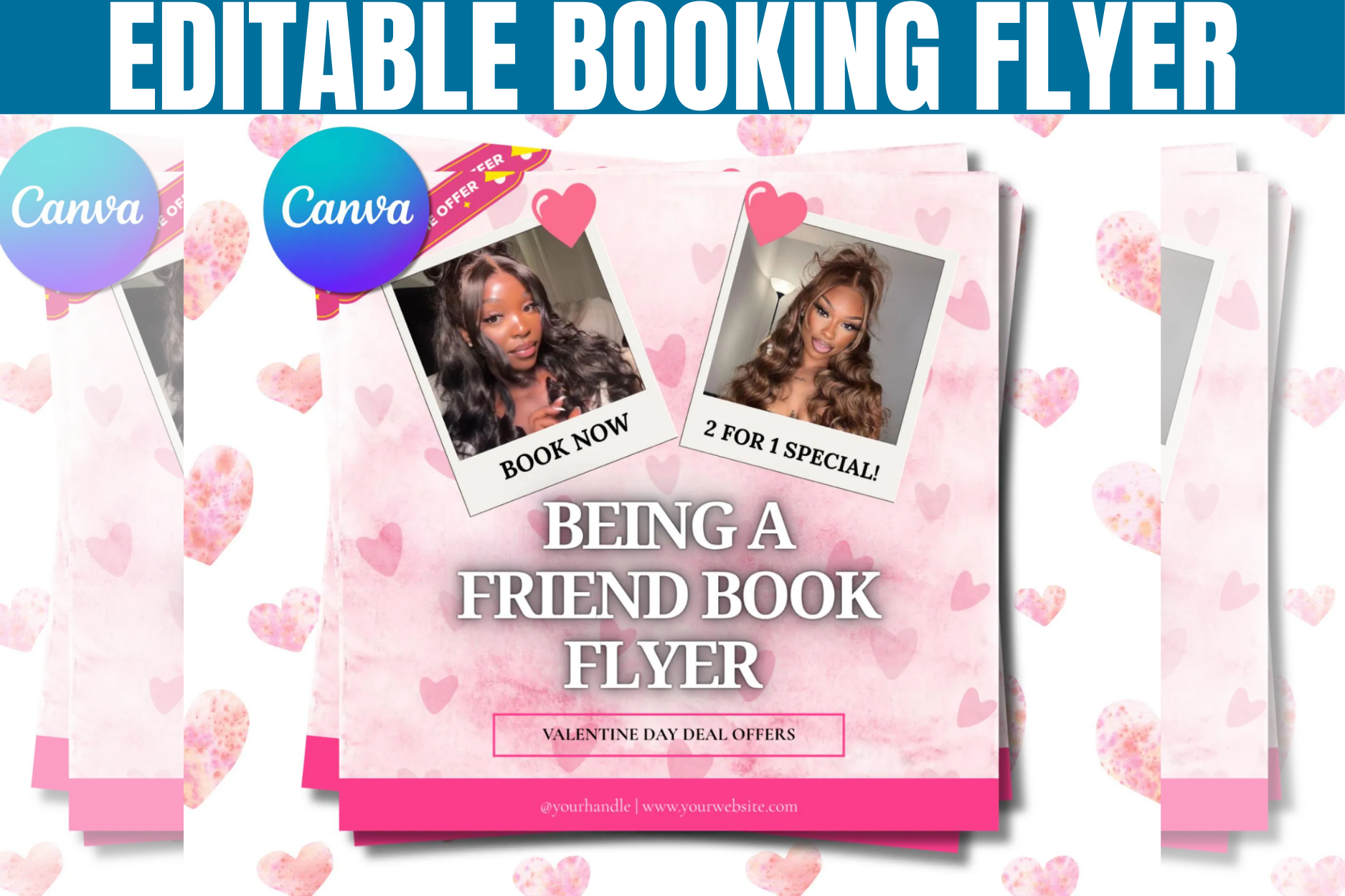 Editable Booking Flyer, Hair Flyer