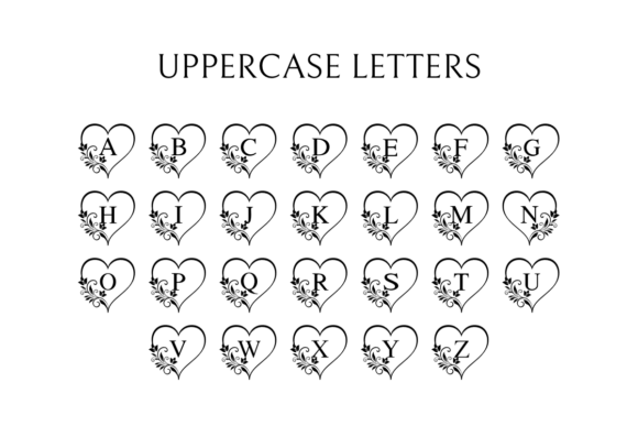 Floral Heart Initials Font - Preview 4