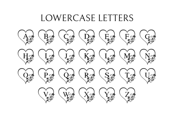 Floral Heart Initials Font - Preview 5