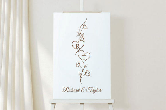 Floral Heartly Monogram Font - Preview 2