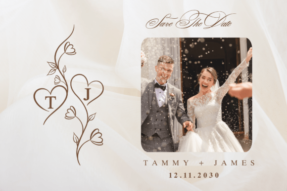 Floral Heartly Monogram Font - Preview 5
