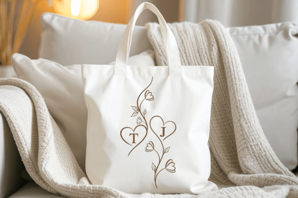 Floral Heartly Monogram Font - Preview 6