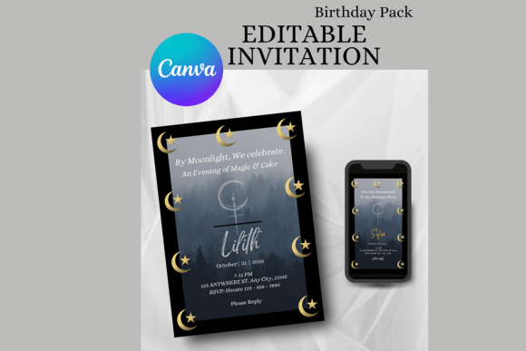 Goth Birthday Invitation | Witch Party