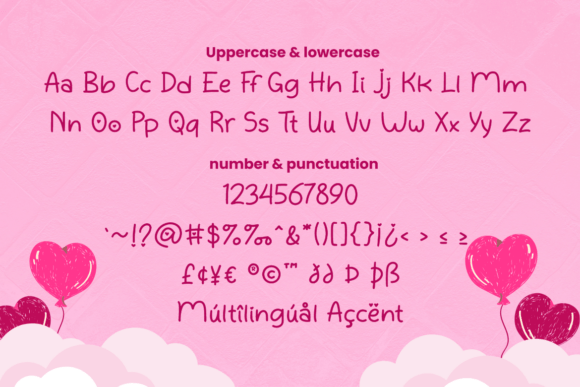 Heartova Font PNG with transparent background - Preview 4