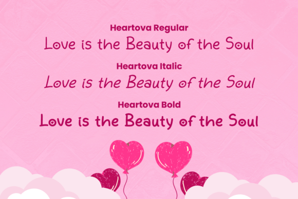 Heartova Font PNG with transparent background - Preview 5