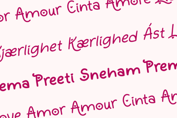 Heartova Font PNG with transparent background - Preview 6