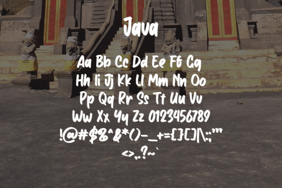 Java Font - Preview 1