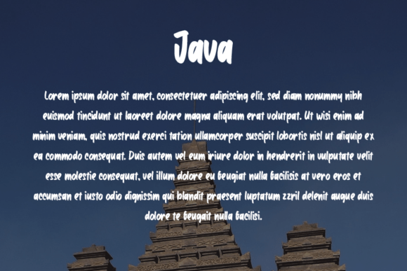 Java Font - Preview 2