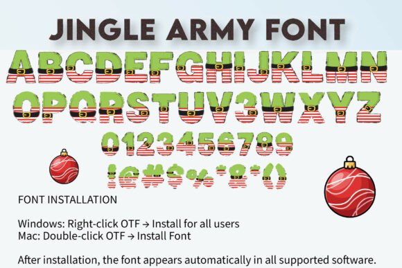Jingle Army  Font PNG with transparent background - Preview 6