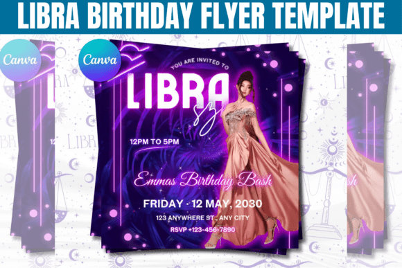 Libra Birthday Flyer, Birthday Girl