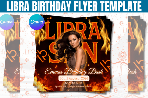Libra Birthday Flyer, Birthday Girl