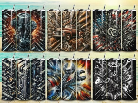 Mechanic Tumbler Wrap - 6 Designs