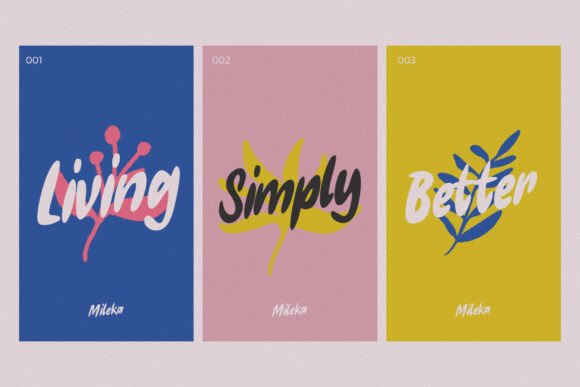 Mileka Font PNG with transparent background - Preview 4