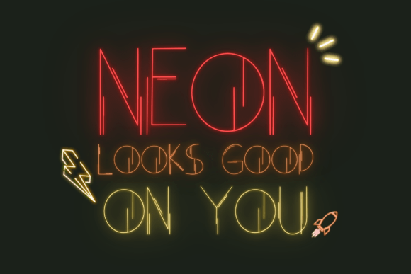 Neonrift Font PNG with transparent background - Preview 2