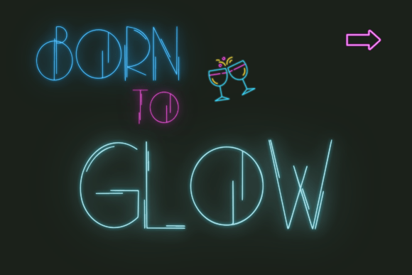 Neonrift Font PNG with transparent background - Preview 3
