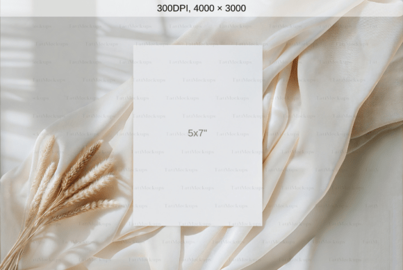 Neutral Fabric Invitation Mockup