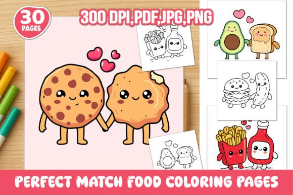 Perfect Match Food Coloring Pages