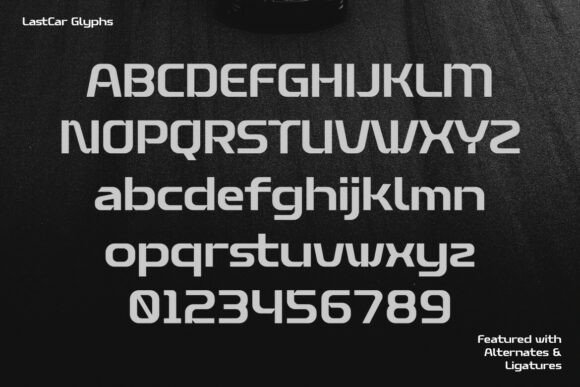 Raceburst Font PNG with transparent background - Preview 3