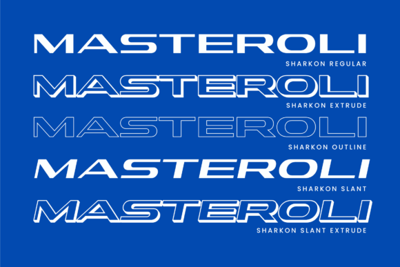 Sharkon Font PNG with transparent background - Preview 4
