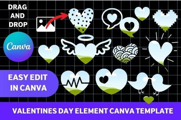Valentine’s Day Elements Canva Template