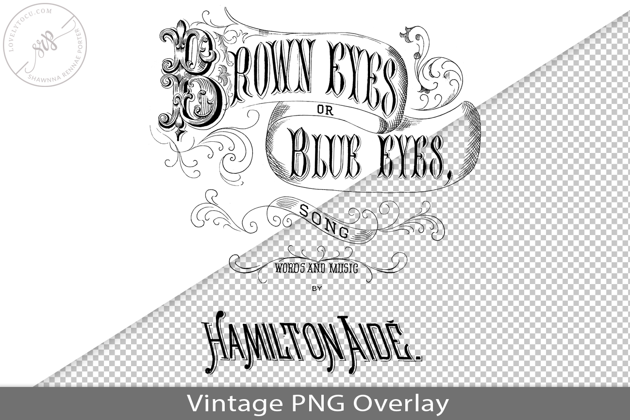 Vintage Song Book Cover PNG Overlay