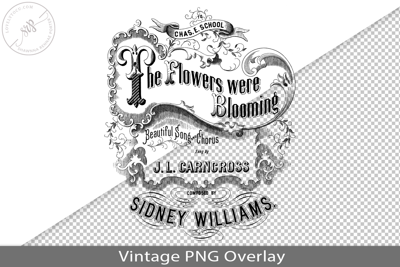 Vintage Song Book Cover PNG Overlay